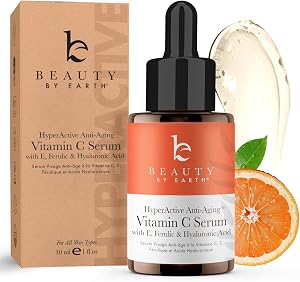 Vitamin C Face Serum - USA Made with Natural & Organic Ingredients, Skin Brightening V