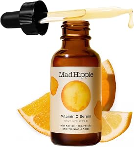 Mad Hippie Vitamin C Serum for Face – C + E + Ferulic Acid, Hyaluronic Acid, Stable Low-Ir